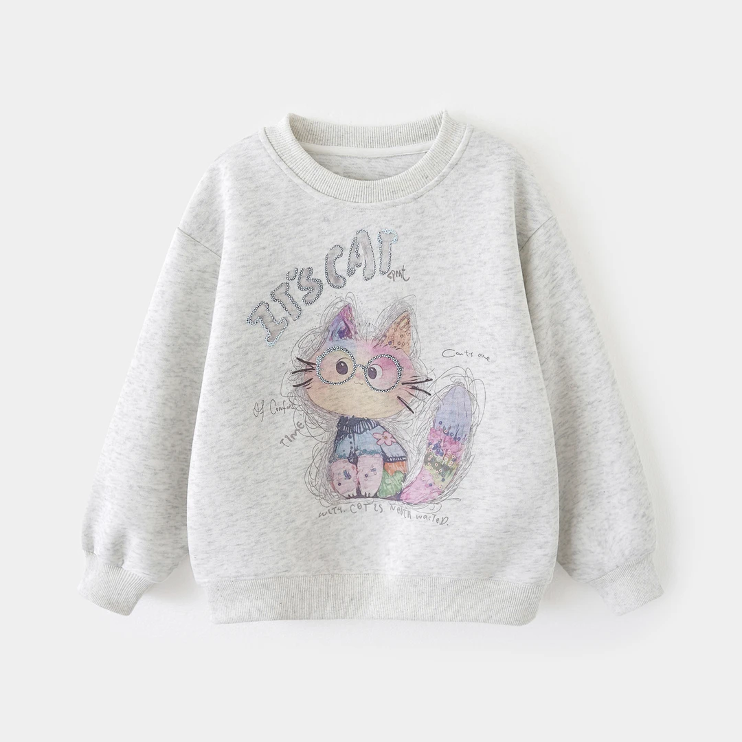 女童秋冬款卫衣2025新款儿童冬季洋气网红休闲上衣女孩时髦长袖潮