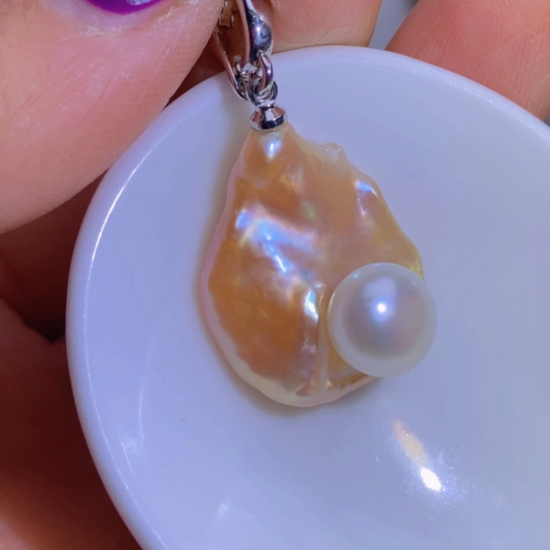 珍珠银S925镶嵌淡水珍珠