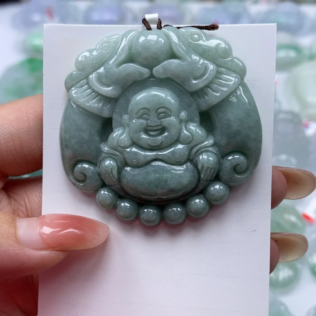 颈饰未镶嵌翡翠天然翡翠吊坠a货