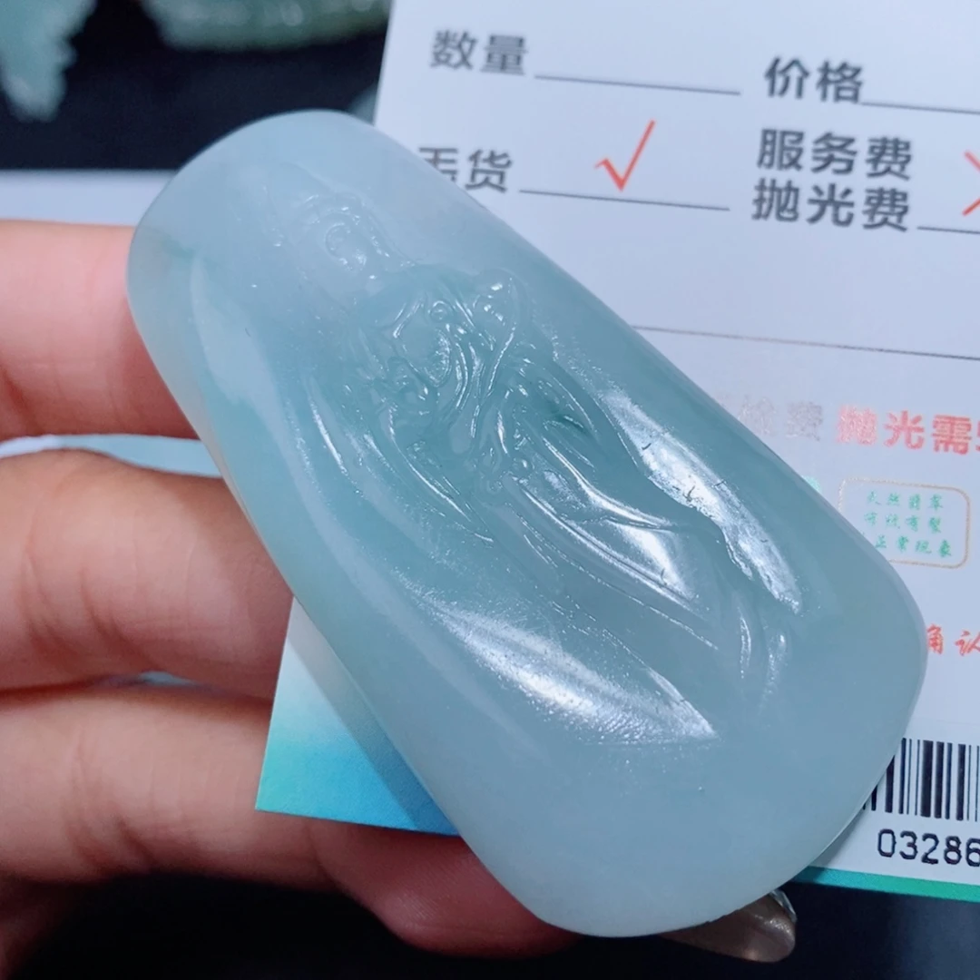 定制翡翠未镶嵌毛货翡翠挂件