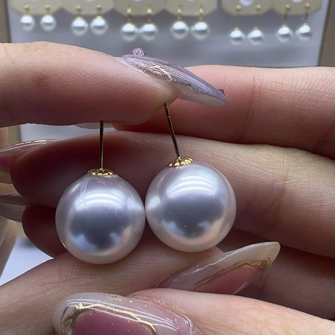 耳饰淡水珍珠18K金镶嵌