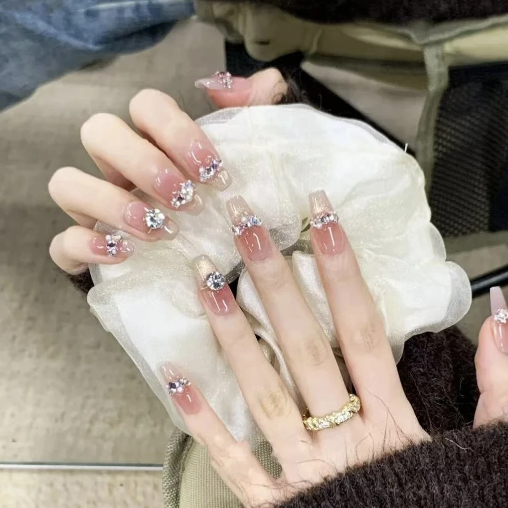 纯手工光疗穿戴甲心之所属批发成品重复使用美甲贴片