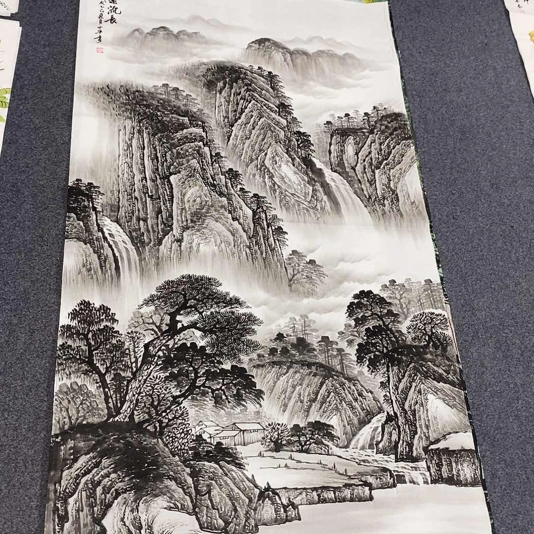 国画宁**米尺寸180✖️1米大六尺水墨山水