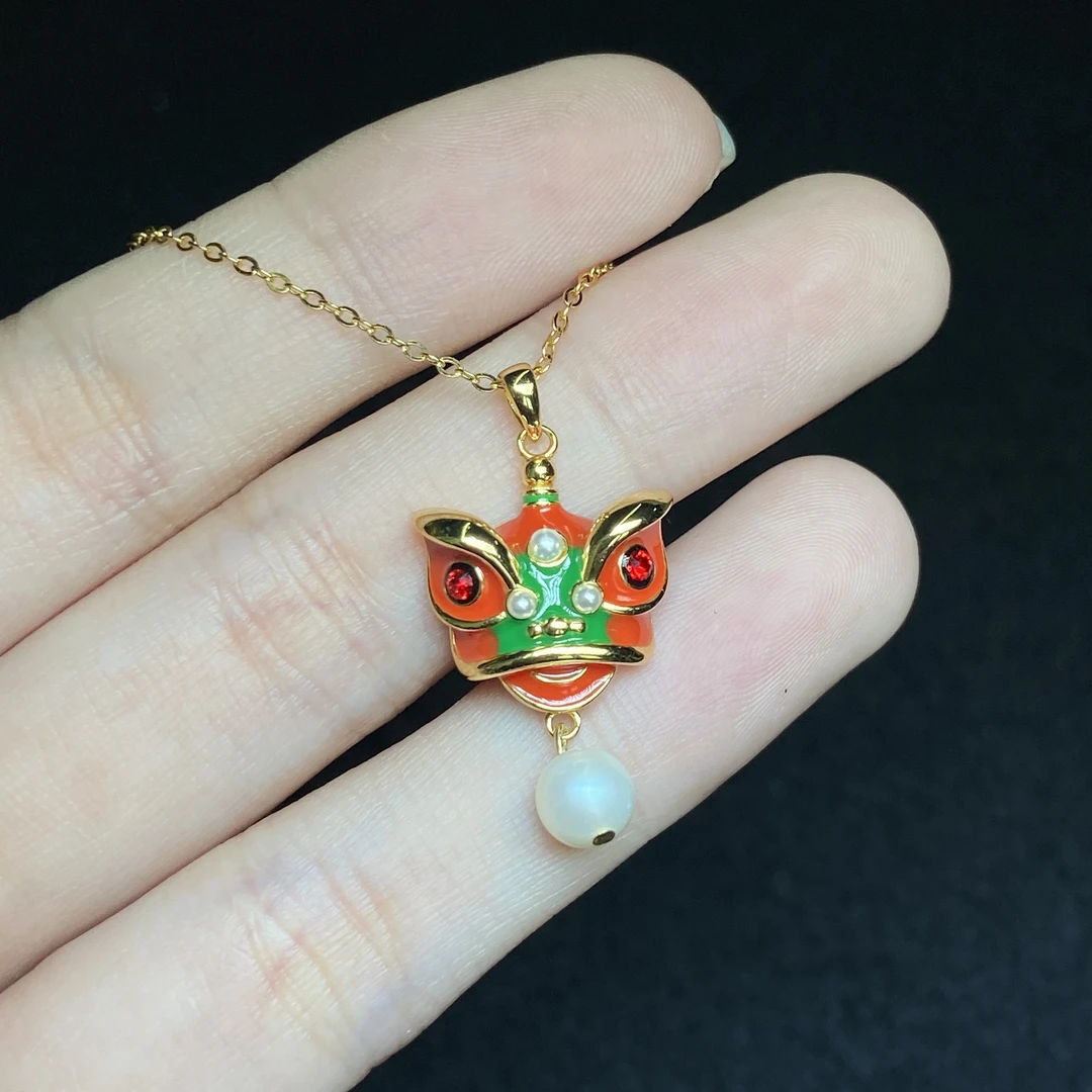 【小北严选】S925银淡水珍珠醒狮套链22-17H144X251【约5mm+】