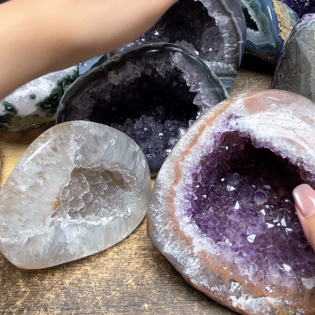 未镶嵌紫晶大型摆件（非配饰）榴***水