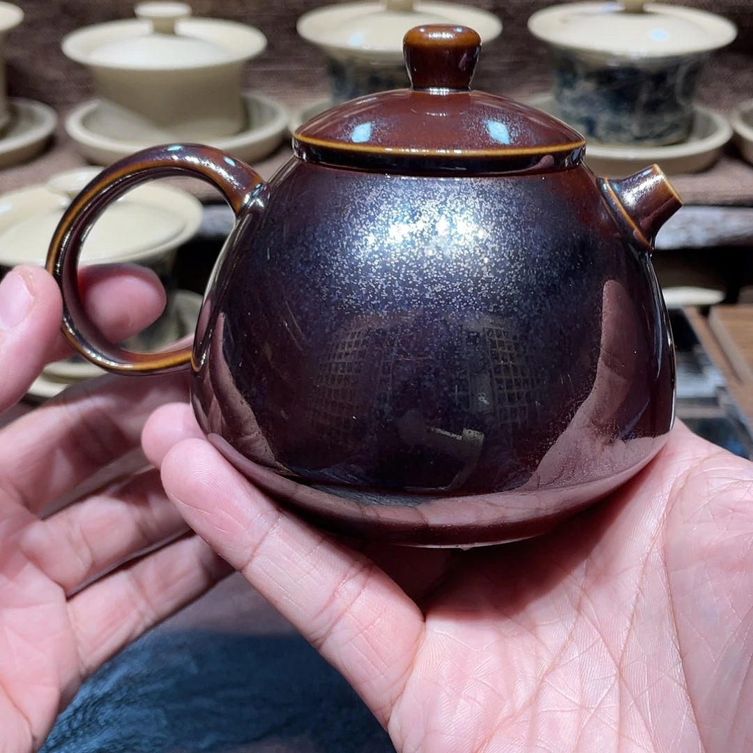 泥塑丹窑金釉紫金色250毫升3号