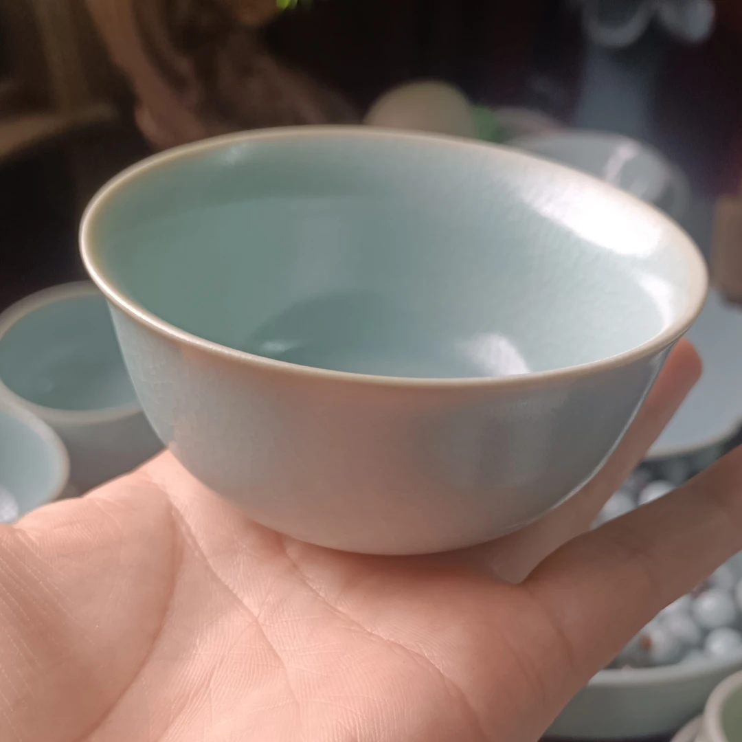 云尚汝瓷  仿古鸡缸杯不带礼盒