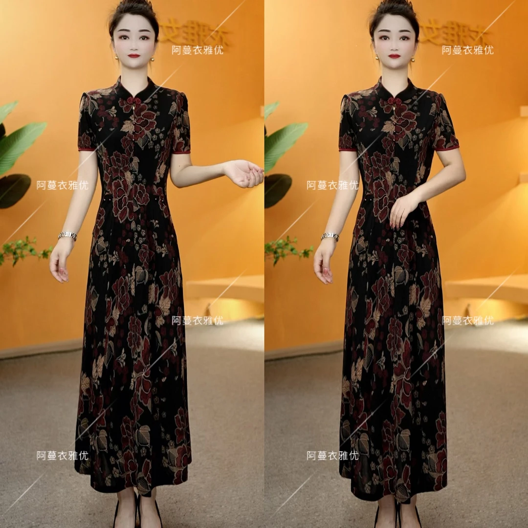 【衣雅严选】8088-1951#夏季新款时尚款气质显瘦新中式旗袍连衣裙