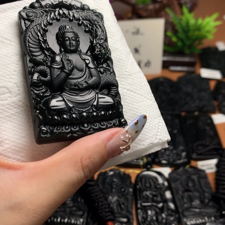 这****细天然缅甸a货钢琴黑挂件