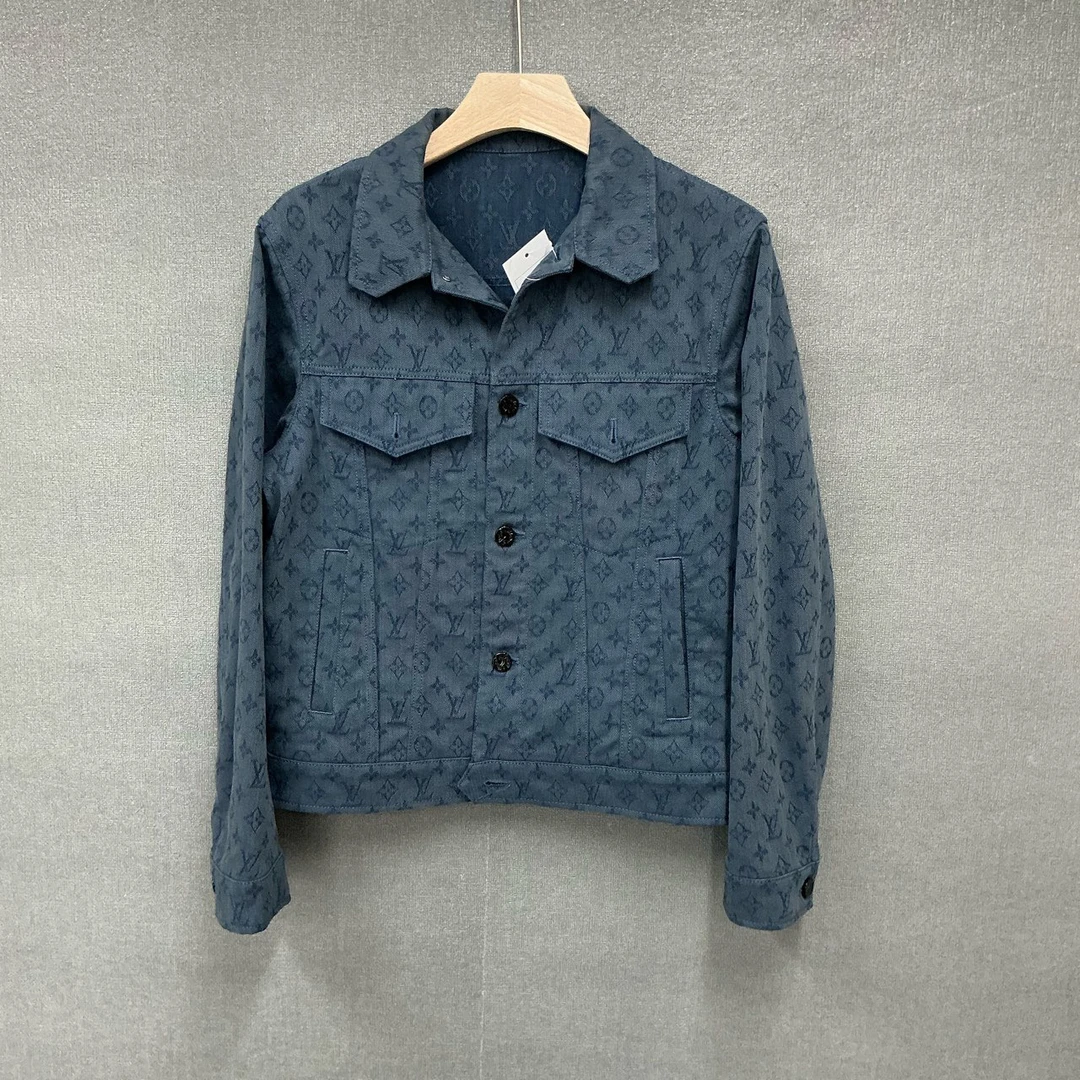 99新 LouisVuitton/路易威登 蓝色满印老花牛仔外套 99新44码