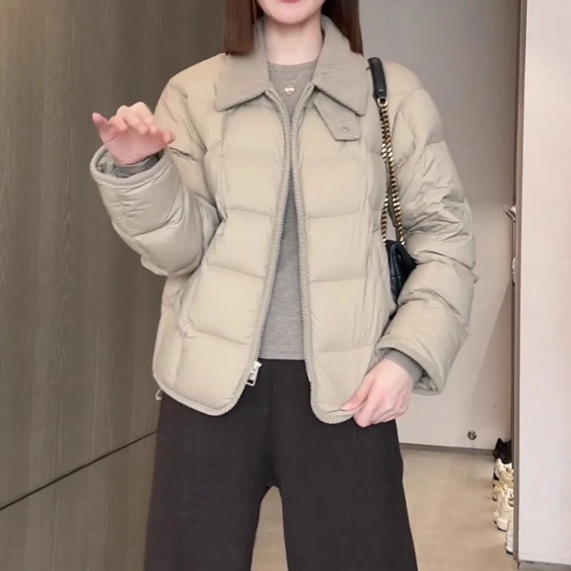 2025新款韩版宽松时尚洋气简约棉服女秋冬季大码百搭保暖休闲棉袄