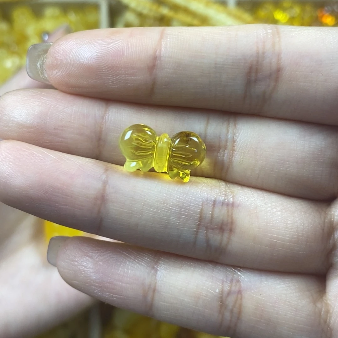 蜜蜡裸石未镶嵌F****?蝴蝶结