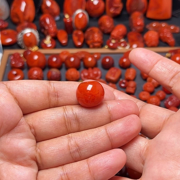 南红玛瑙未镶嵌配饰苹果珠17.2mm
