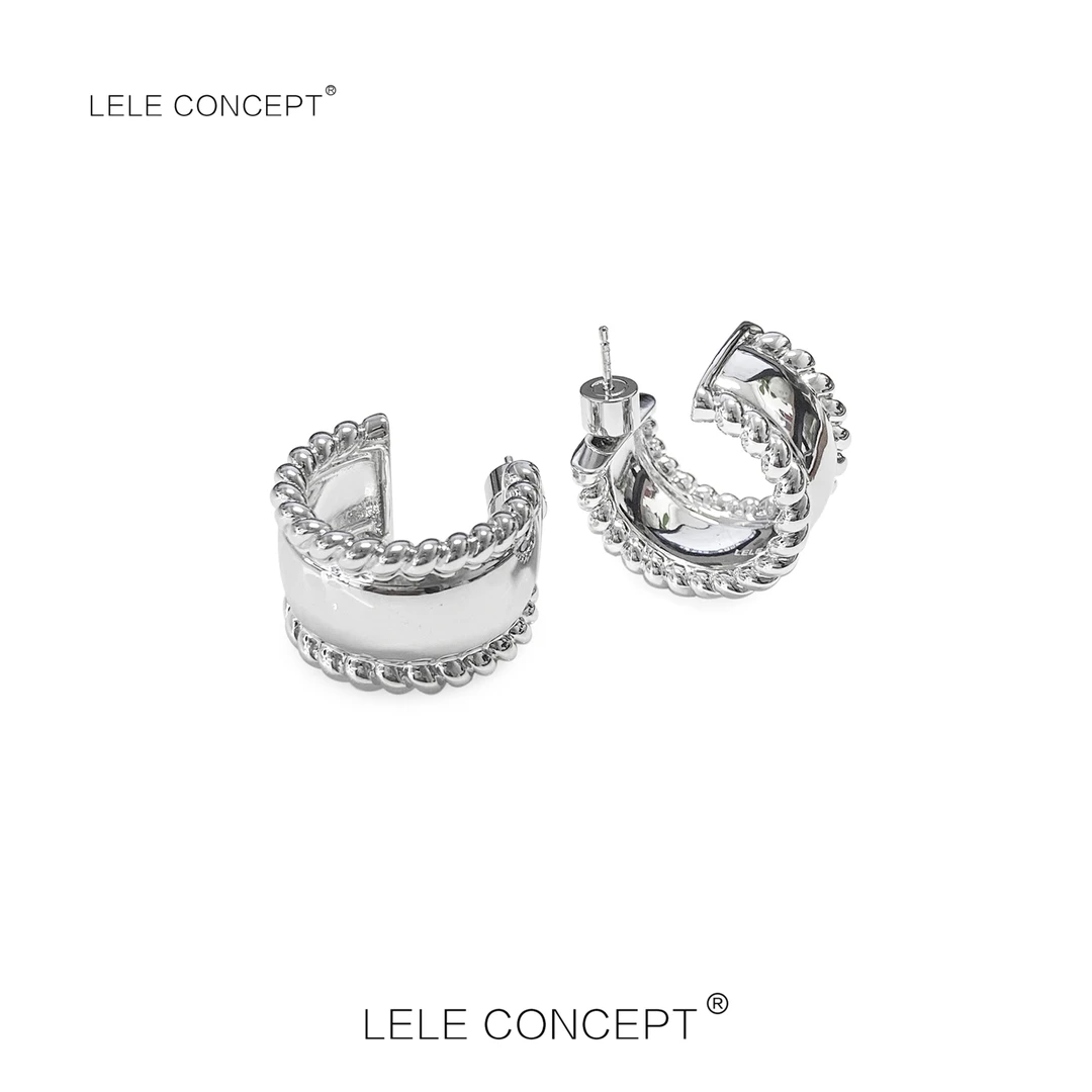 铜合金耳饰 LELE CONCEPT |「颖」时尚百搭半开耳圈SP0188