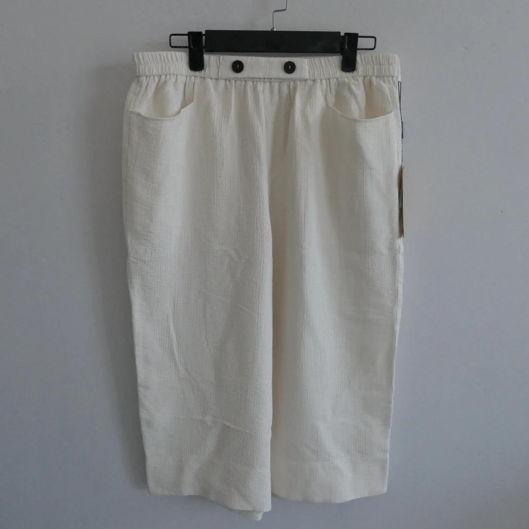 AB-25320 夏季丝麻柔软舒适版七分筒裤