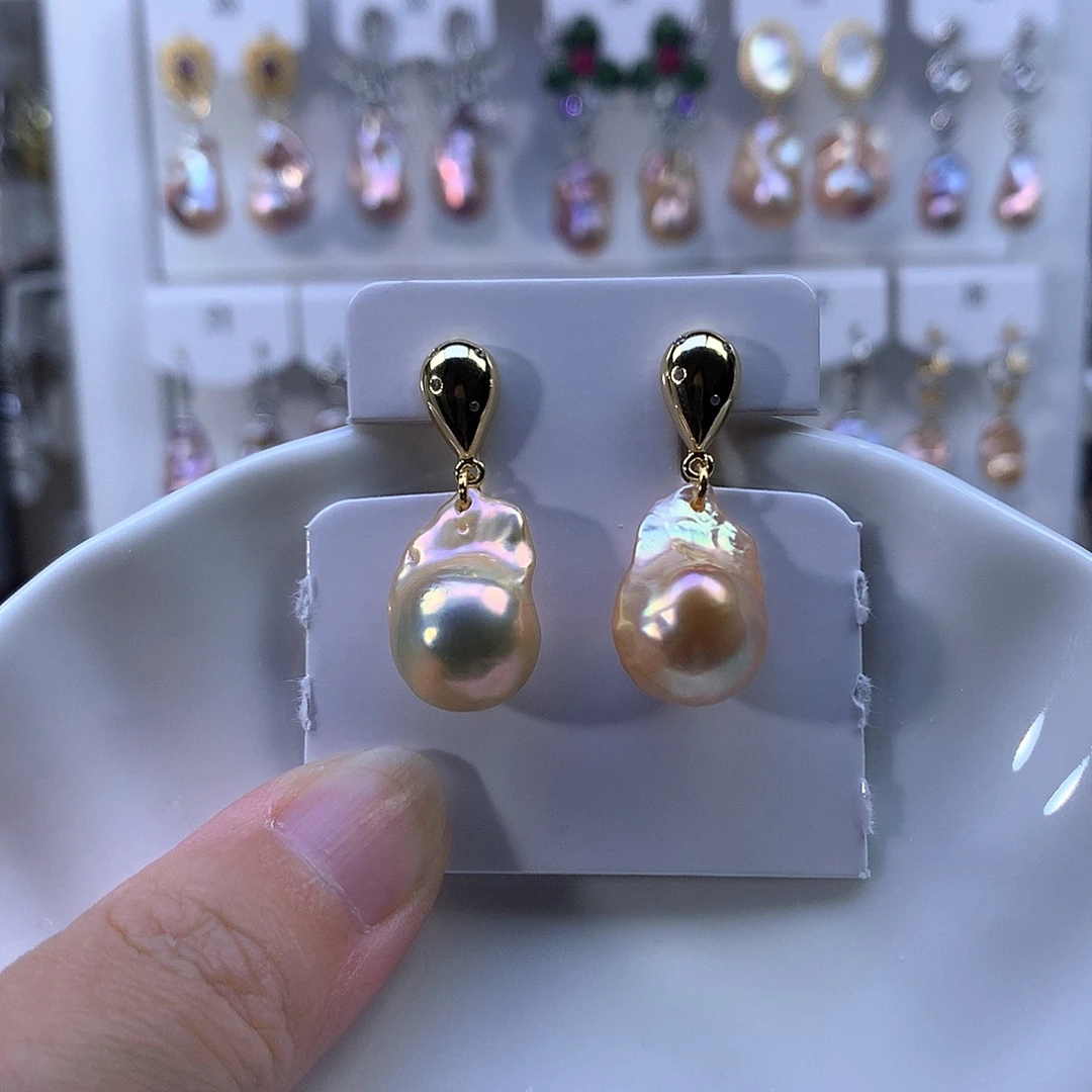 淡水珍珠耳饰合金特价4077