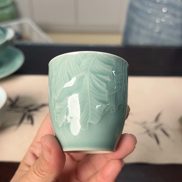 龙泉云间青瓷小米茶器