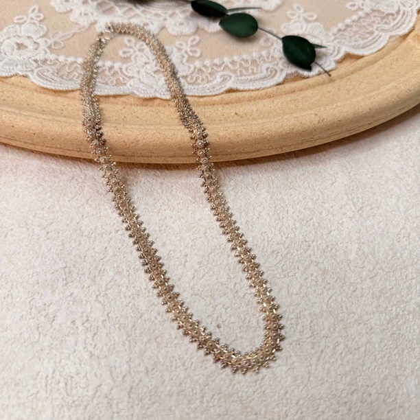 链子925银贝壳 【六六中古】孤品复古项链ew317链长39