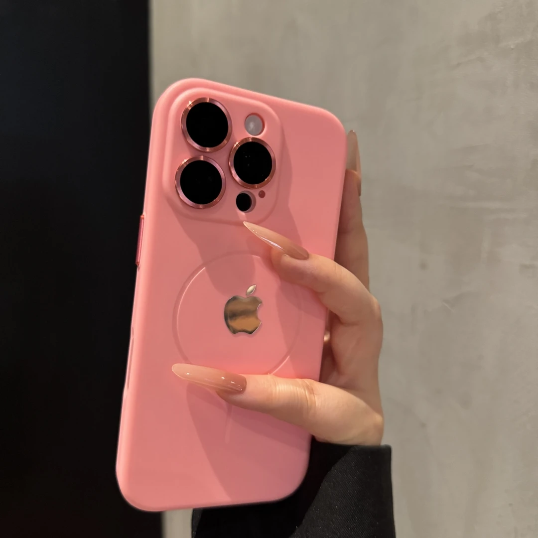 高级感纯色硅胶适用苹果17promax手机壳个性iPhone16磁吸15小众14