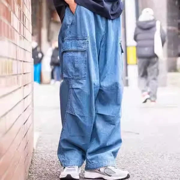 grand camps BEAM 牛仔工装伞兵裤