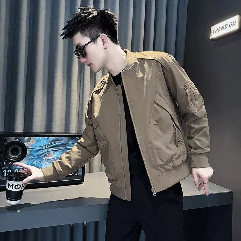 2025新款秋冬男士飞行夹克高级感外套男冲锋衣棒球服上衣帅气男装