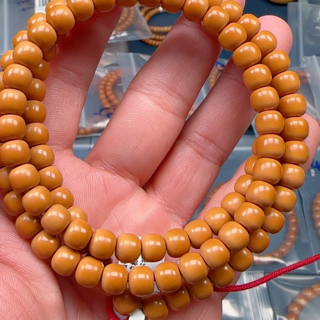 嗒***哒橄榄核手串老挝SS级核尖极限弧尺寸7.4全无白福利