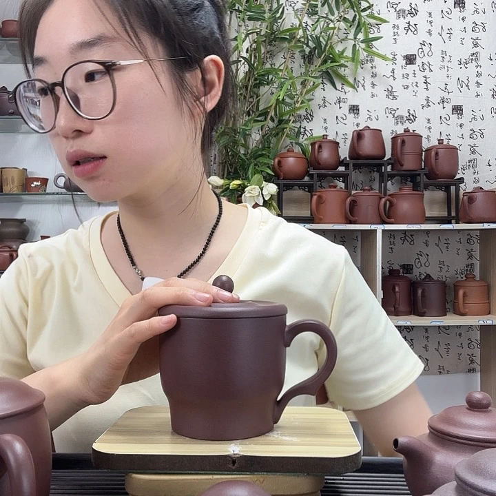 茶杯紫砂原矿满砂底槽青办公杯380CC左右没礼盒微瑕尾单