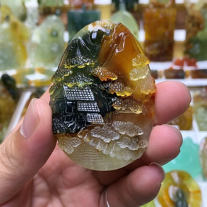 深***思蛇纹石玉未镶嵌珠宝半成品