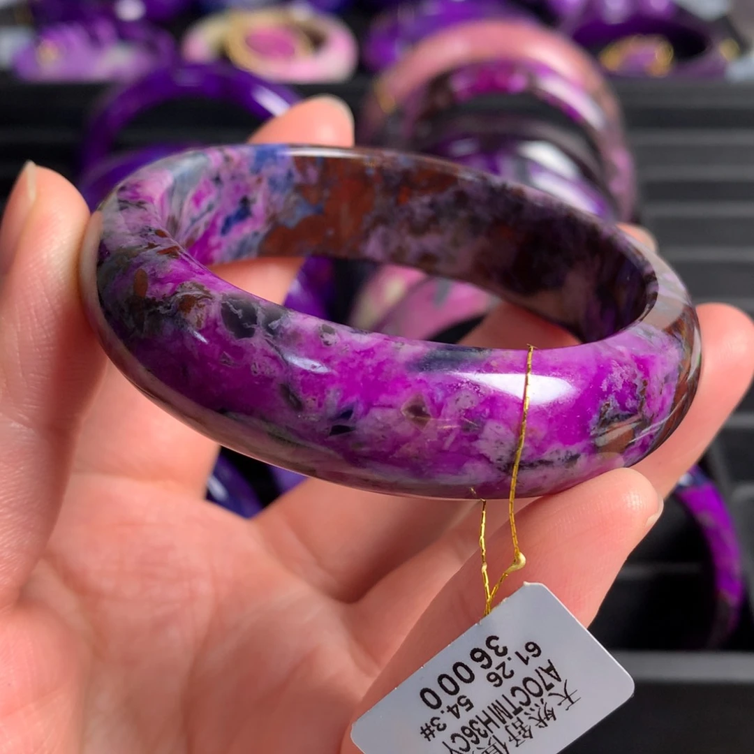 苏纪石（舒俱来）未镶嵌桃红手镯