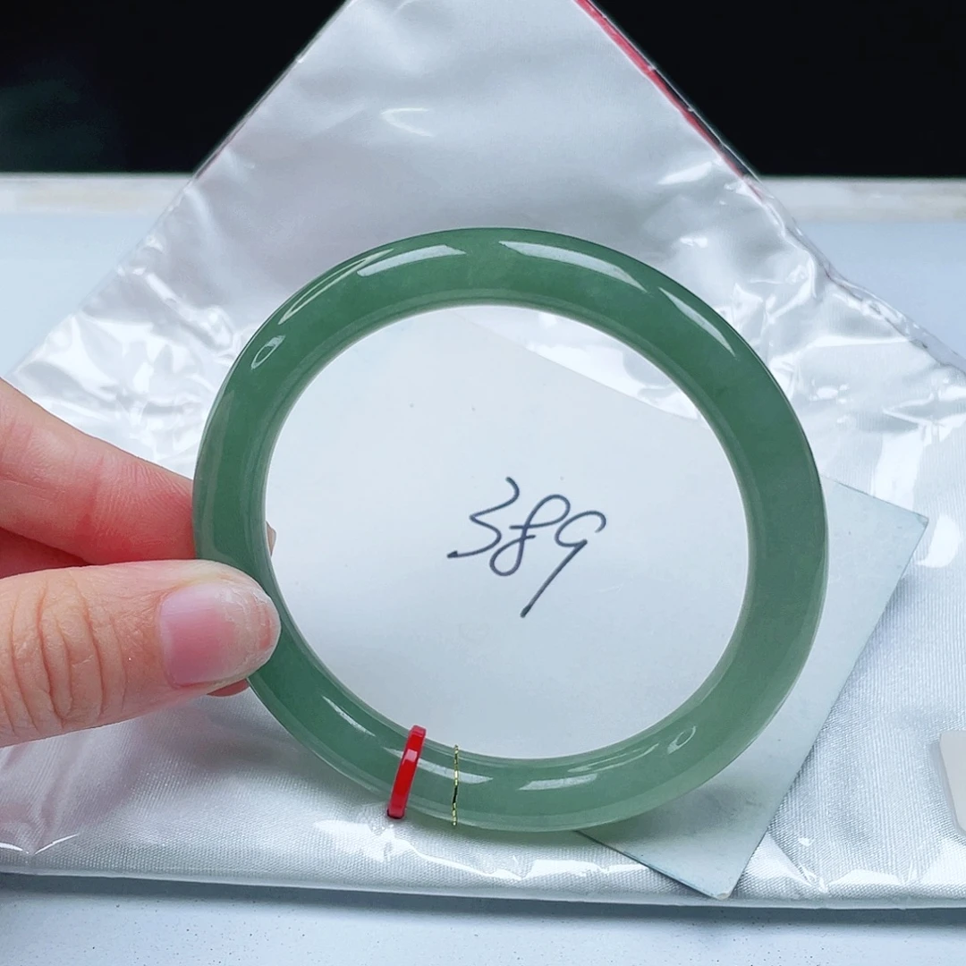 翡翠未镶嵌手镯55+圆条