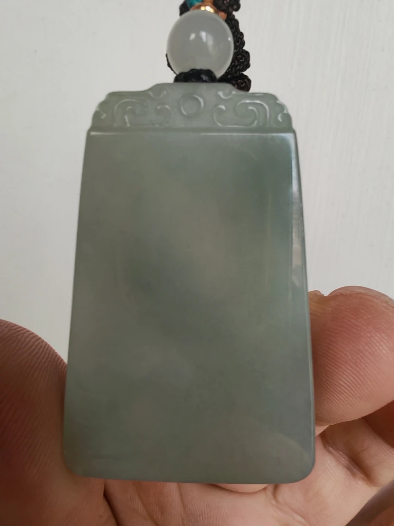 缅甸A货翡翠仿古无事牌