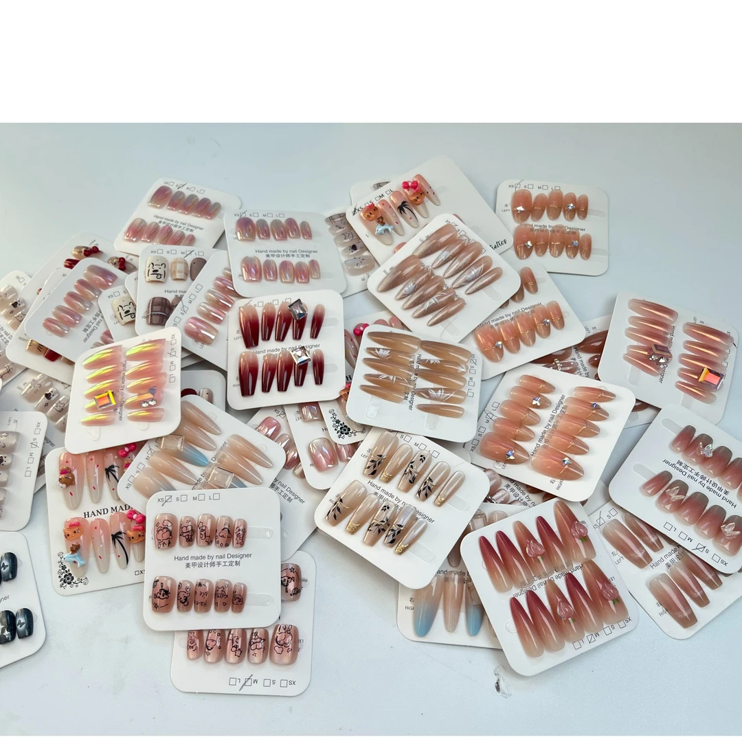 孤品半手工穿戴甲直播间备注编码下单默认微瑕五单飞