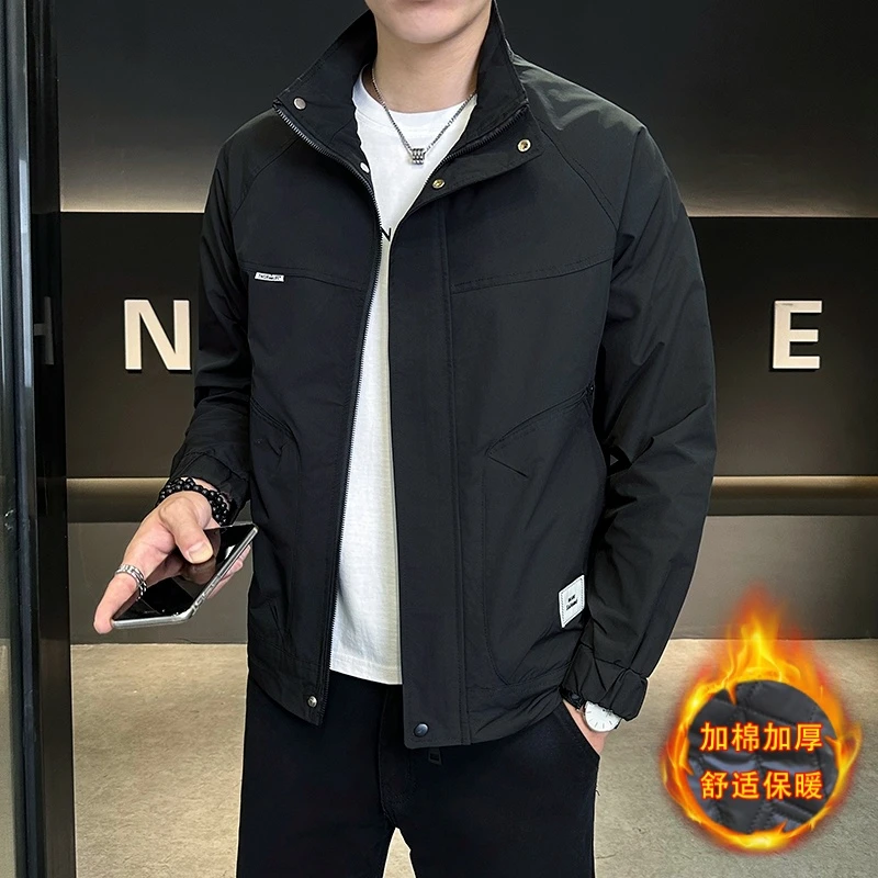 新款男士冬季棉服立领工装棉服韩版潮流百搭休闲痞帅上衣2407棉服