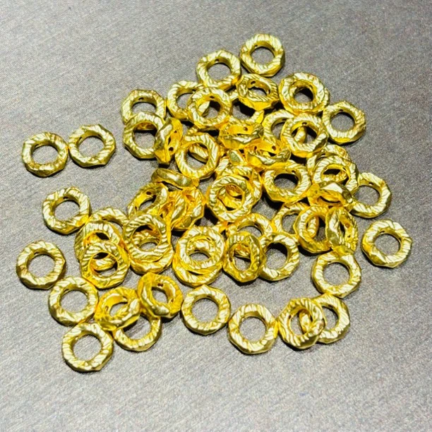 足金999手工盘缠锤纹碎金可自主DIY（多样性发一粒）