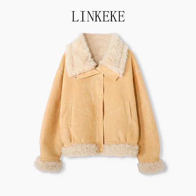 小个子短款设计感外套女2025秋冬季新款爆款时尚气质毛毛夹克上衣