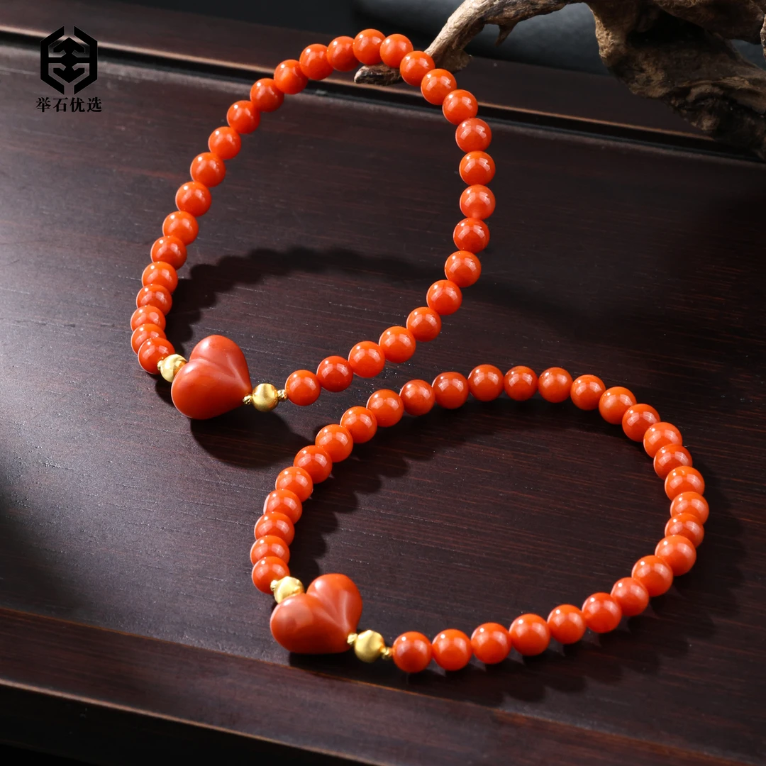 【举石优选】S0707-S3793-060南红玛瑙手串18k（一件多样性/约5mm）J