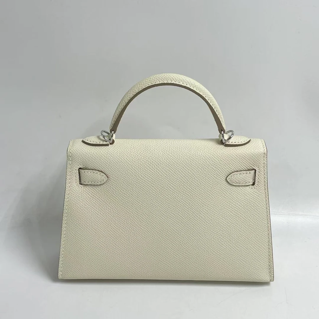 LQ-WITH-QUEEN真皮女包手提手掌纹白色19- 0656