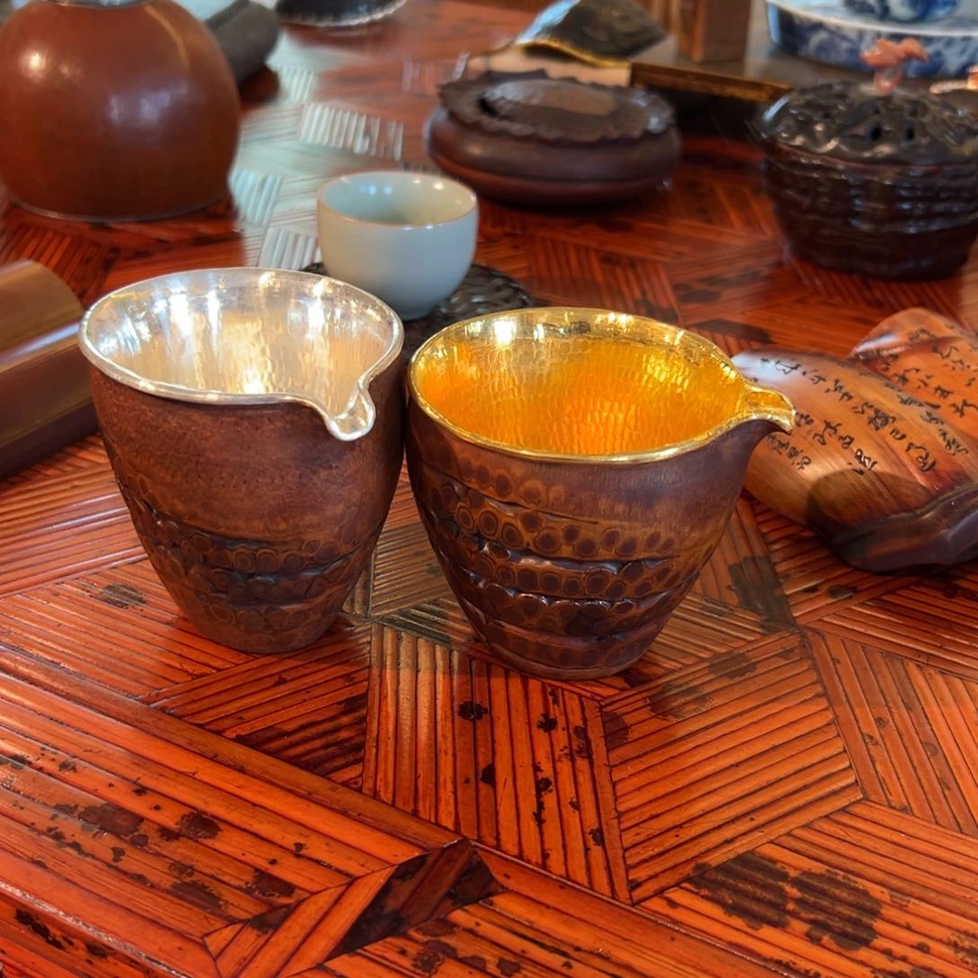 野**生手工制作两只公道杯