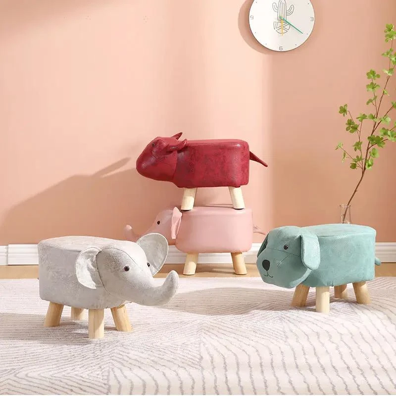 小象凳子科技布大象儿童卡通小凳子网红【大号不指定颜色】