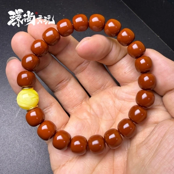 【猴头手串】原生态纯机刷玉化·不上色·不上药·保全品。