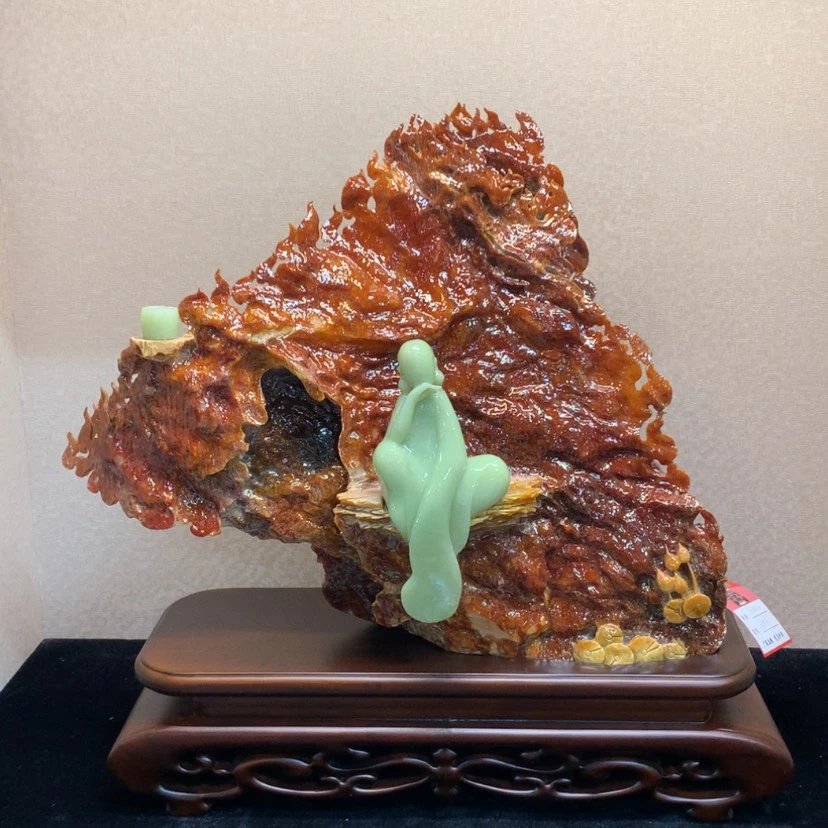 【闪购商品】蛇纹石玉摆件覆膜未镶嵌