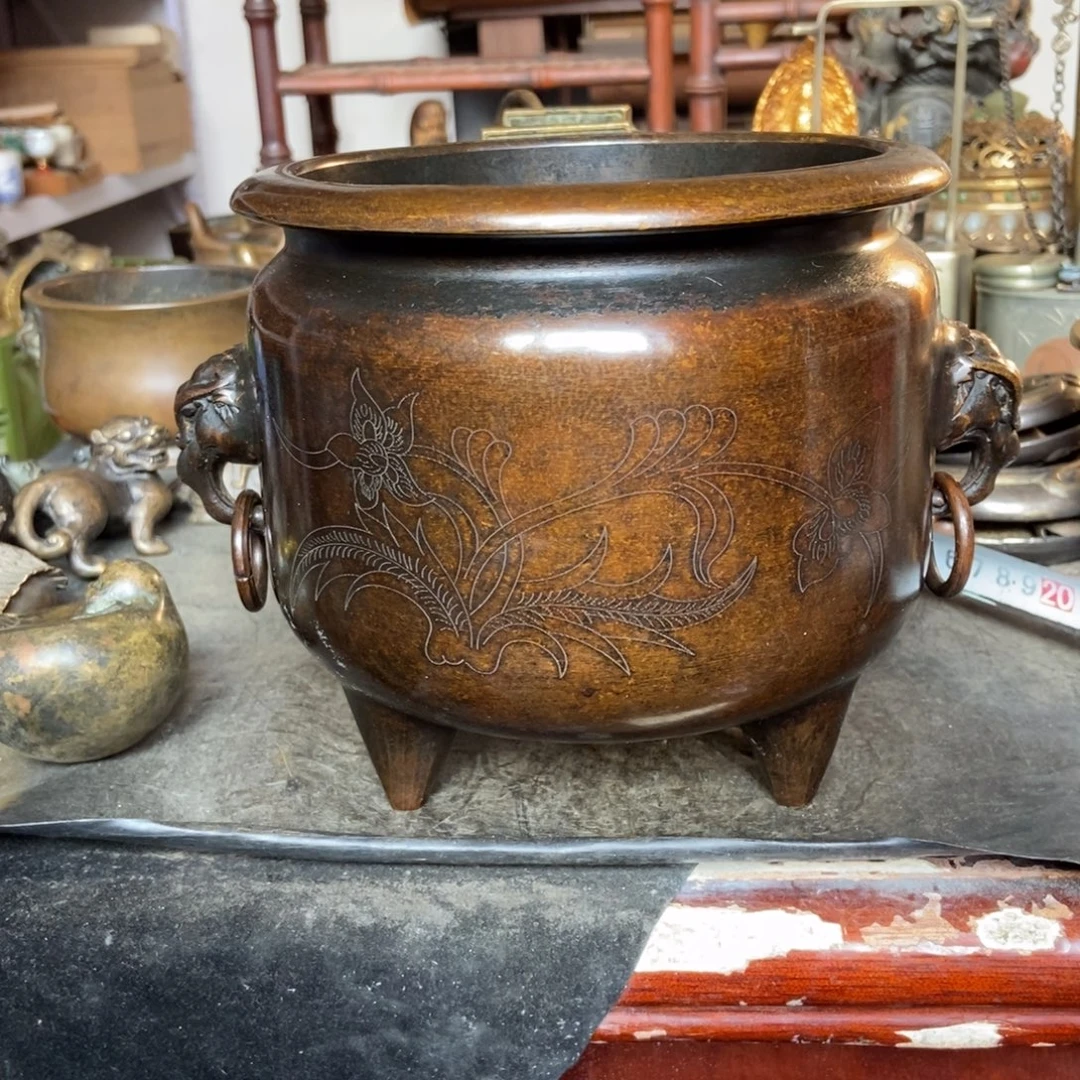 爱***9铜器工艺品摆件香炉摆件