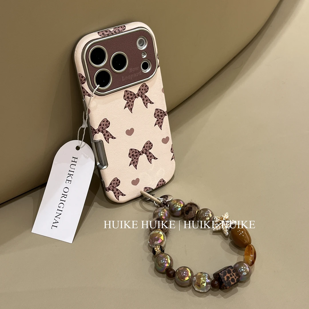 ins大视窗苹果17pro蝴蝶结适用苹果16手机壳iphone15/14/13promax