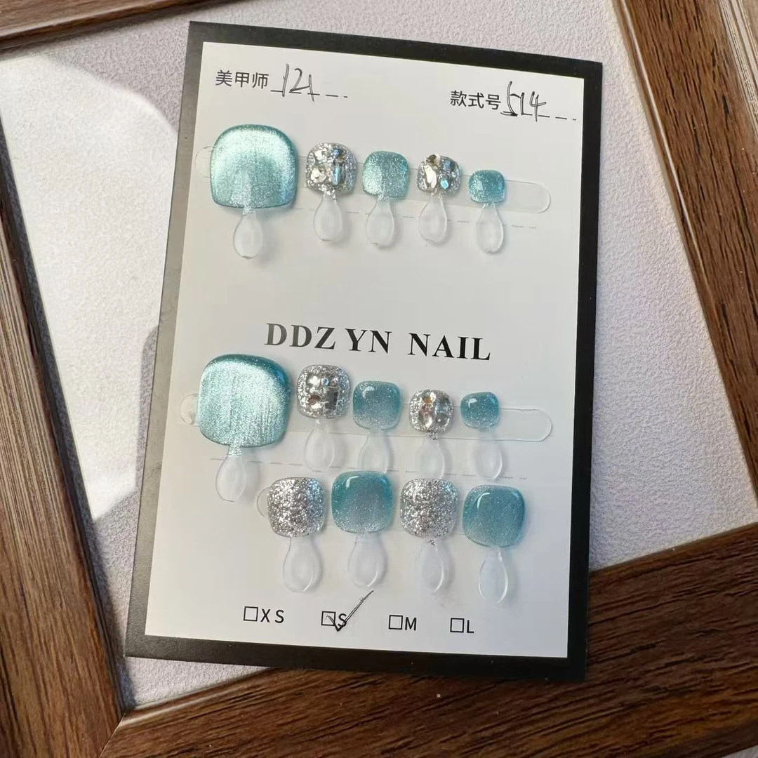 514纯手工脚指甲穿戴甲（无盒）（送脚指甲5件套工具包）