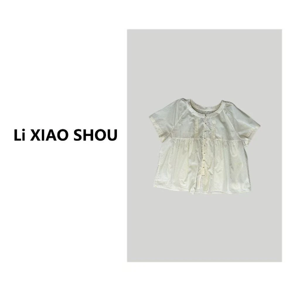 【李小瘦大码女装】夏季气质简约时尚感休闲短袖上衣1200D