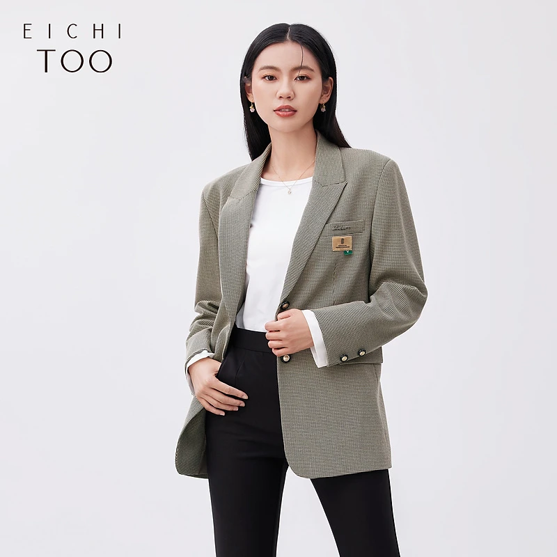 爱居兔春可脱卸衬衫袖设计感小众时尚西装外套EWXSJ1N003A