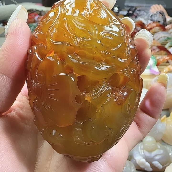 玛瑙/玉髓合金手把件