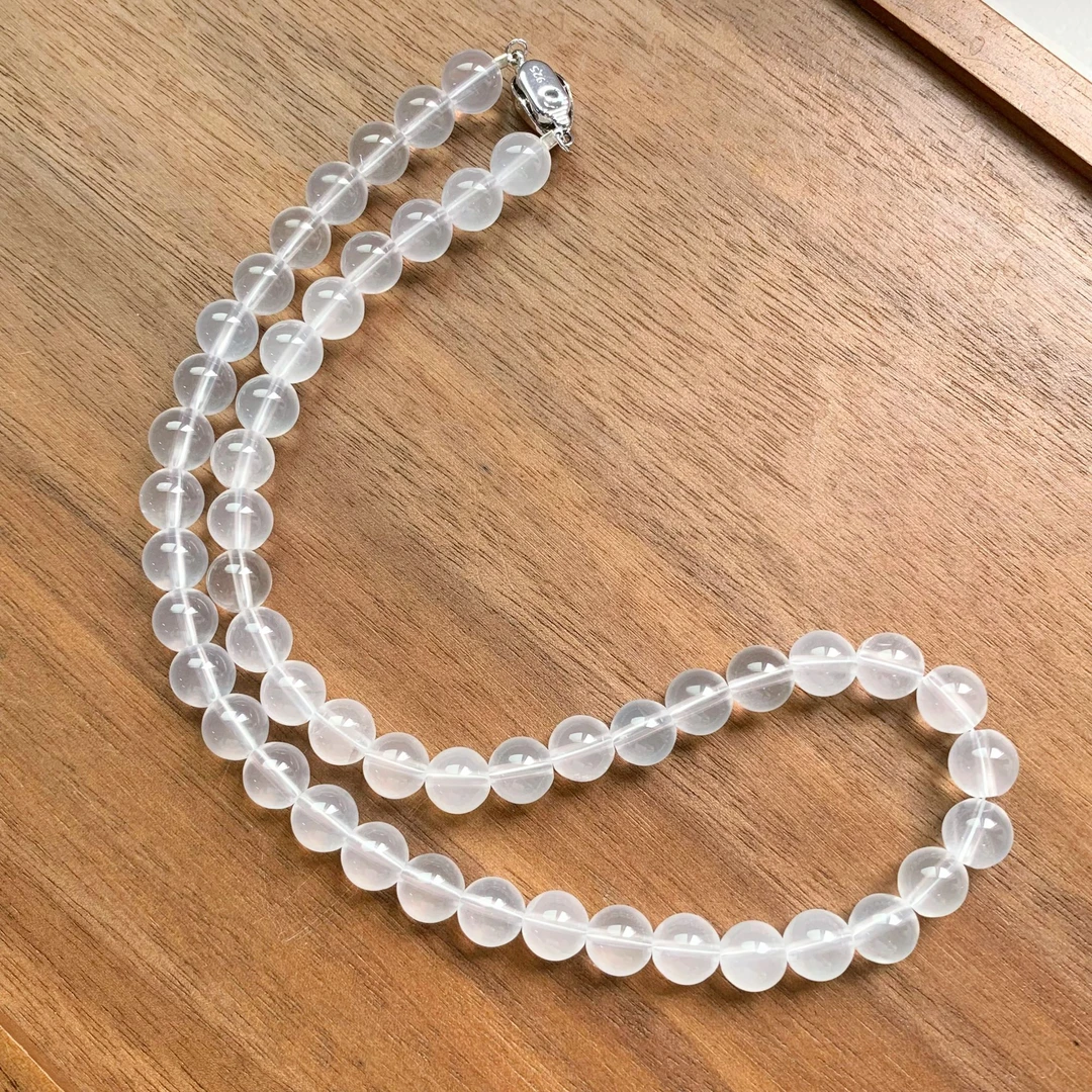 NBJ06天然奶白晶项链百搭小众设计感锁骨链多样性发一