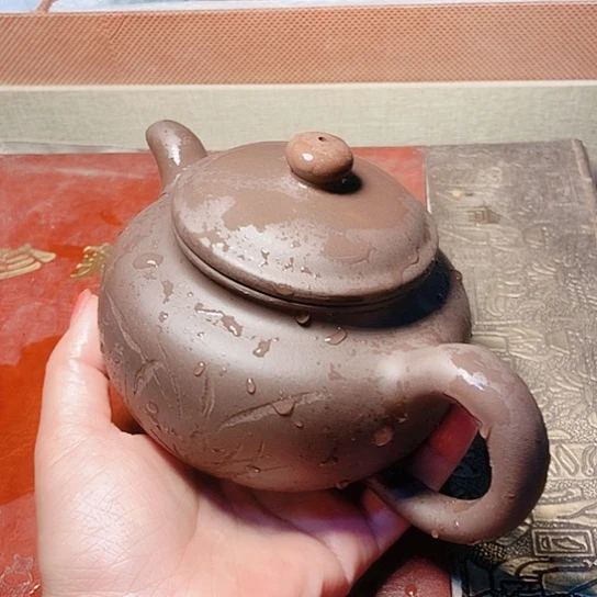 茶壶绿泥宜兴紫砂全手工制作福利回馈