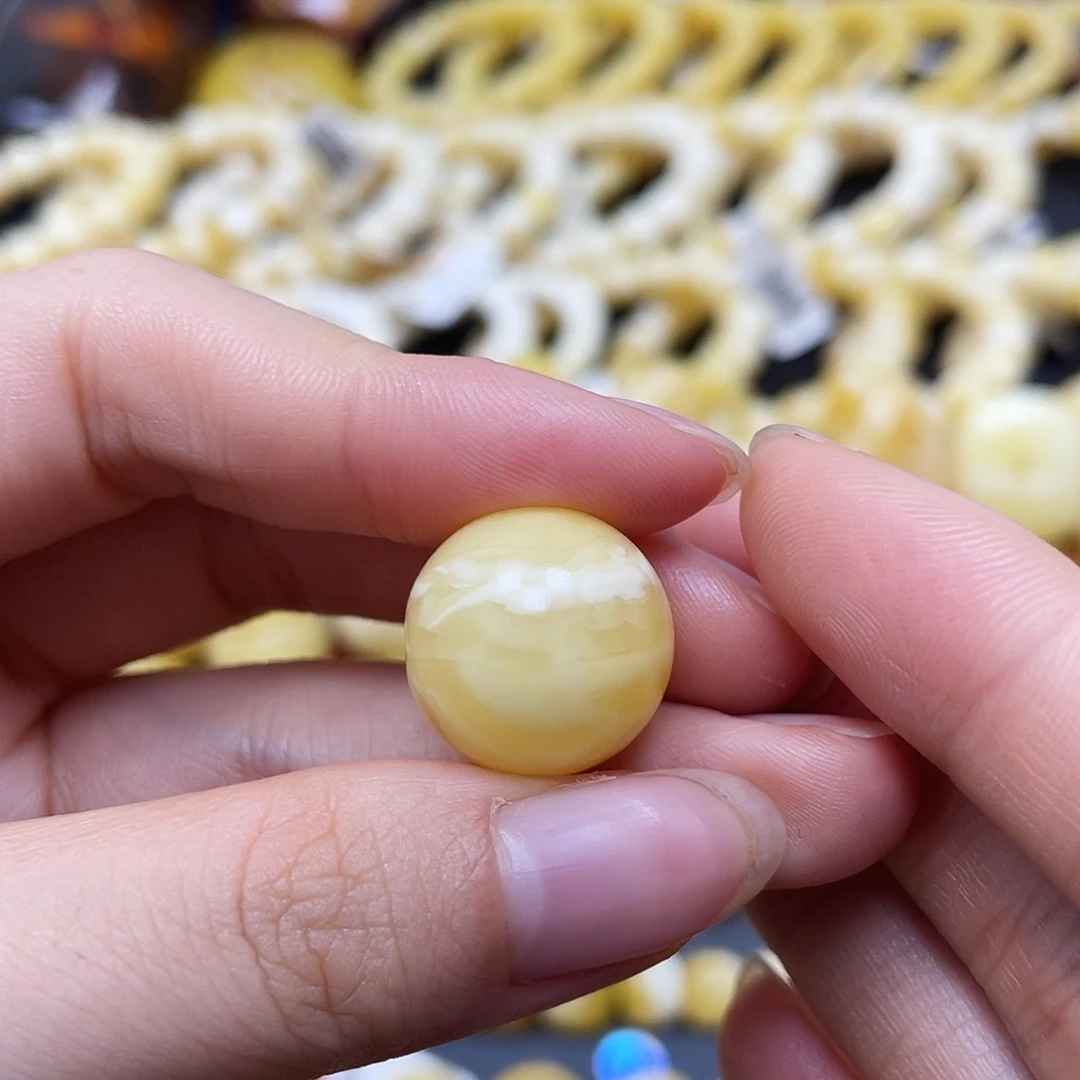 未镶嵌蜜蜡裸石圆珠17.1mm